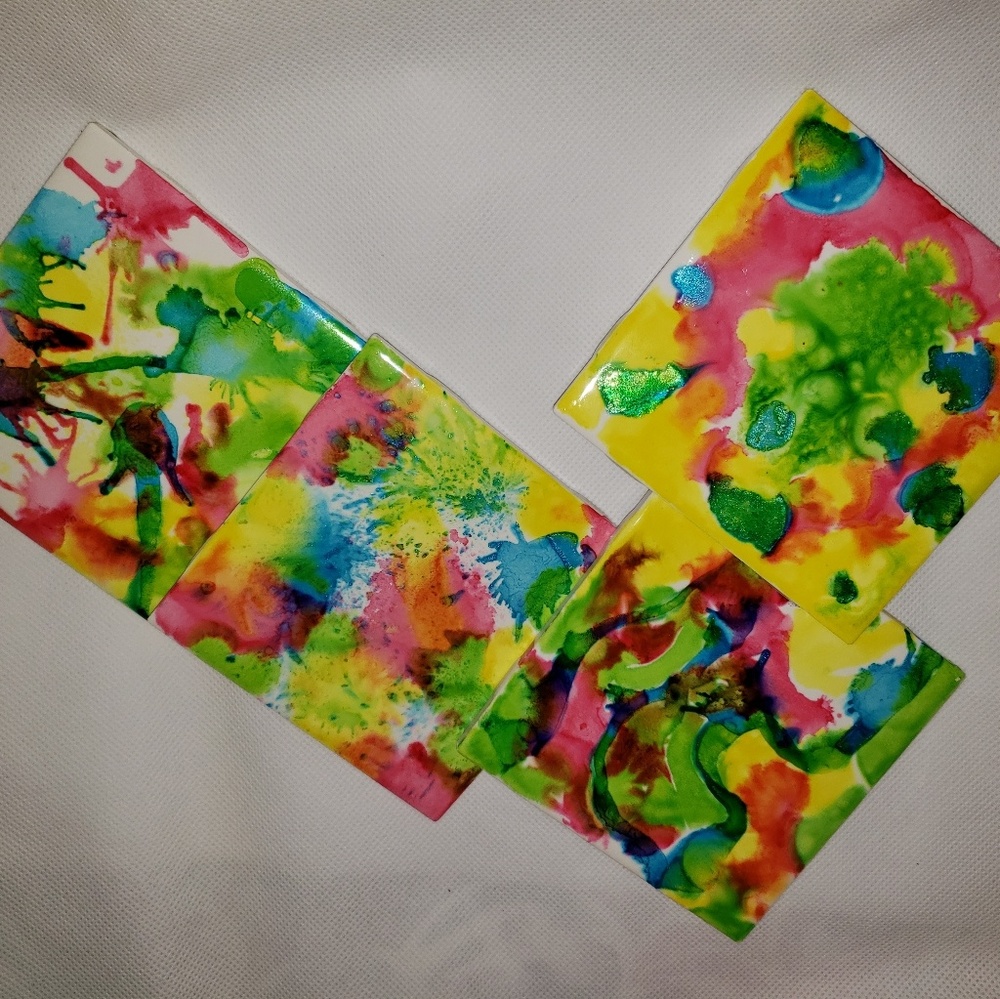 Hand Painted Coaster Set